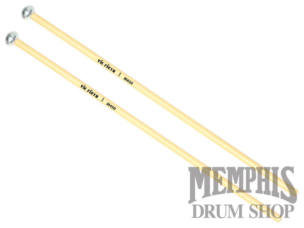 Vic Firth Articulate Series Xylophone Bells Glockenspiel Mallets - 11/16" Aluminum, Oval M450