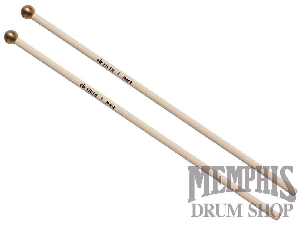 Vic Firth Articulate Series Xylophone Bells Glockenspiel Mallets - 5/8" Brass, Round M452