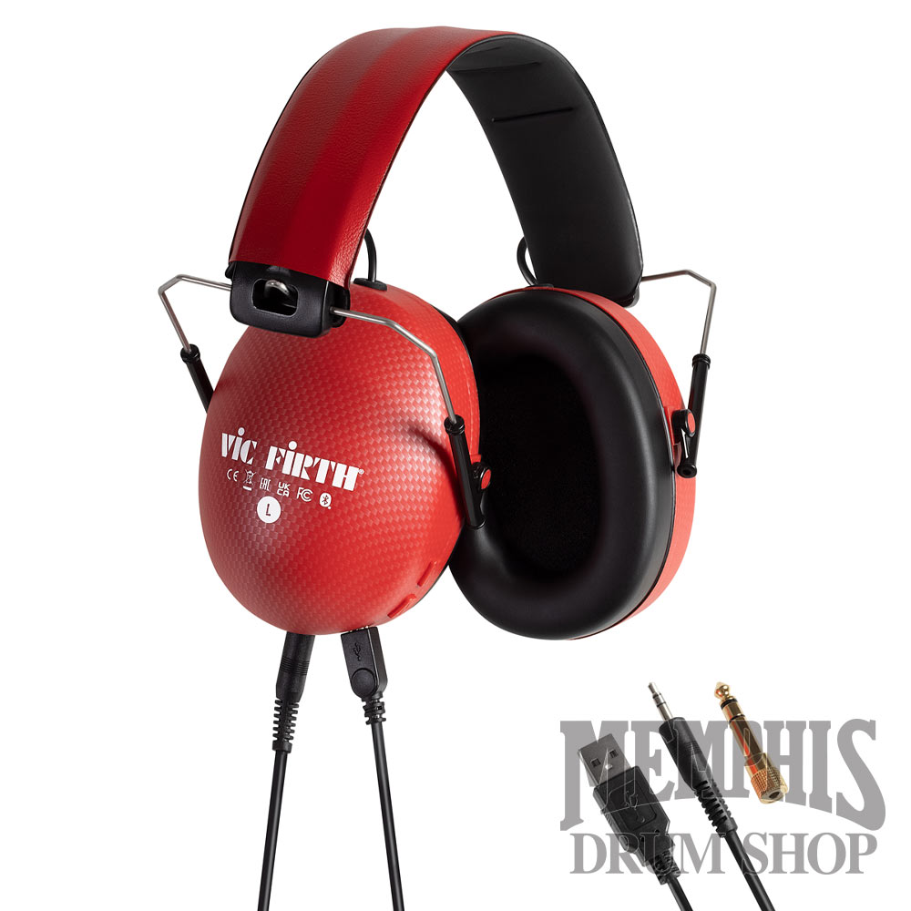 Vic Firth Bluetooth Isolation Headphones Red