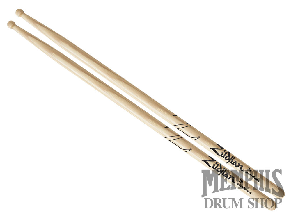 Zildjian Hickory Series - 7A Wood Natural Drumsticks Z7A