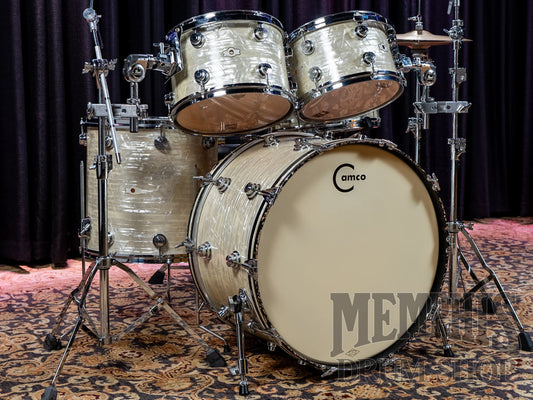 Vintage Camco LA 70s C-500 Style Drum Set 24/12/13/16/14 - White Marine