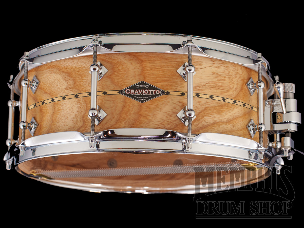 Craviotto 14x5.5 Custom Shop Ash Snare Drum - Maple Inlay