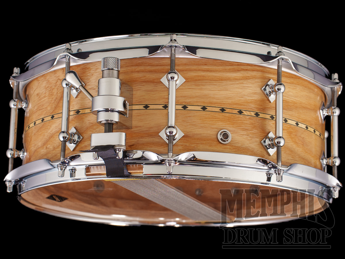 Craviotto 14x5.5 Custom Shop Ash Snare Drum - Maple Inlay
