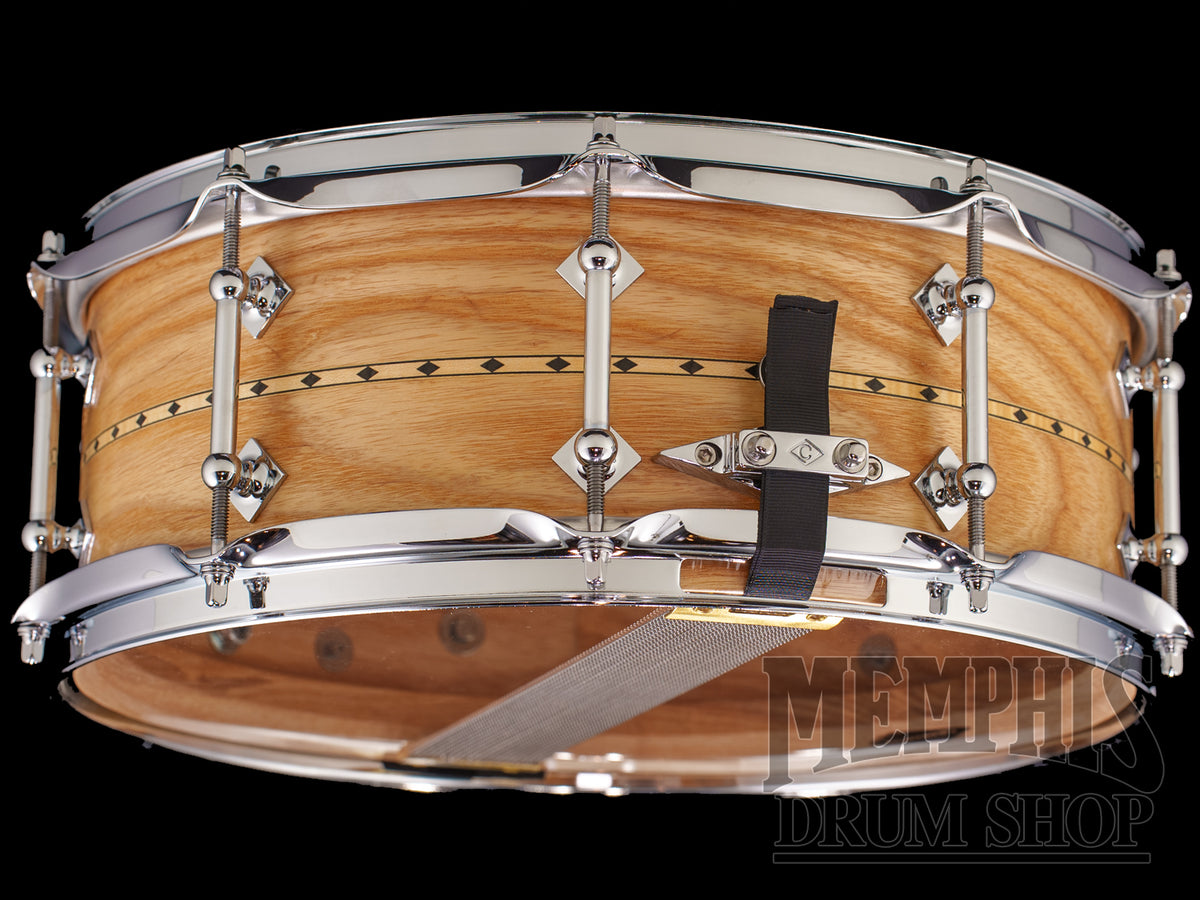 Craviotto 14x5.5 Custom Shop Ash Snare Drum - Maple Inlay