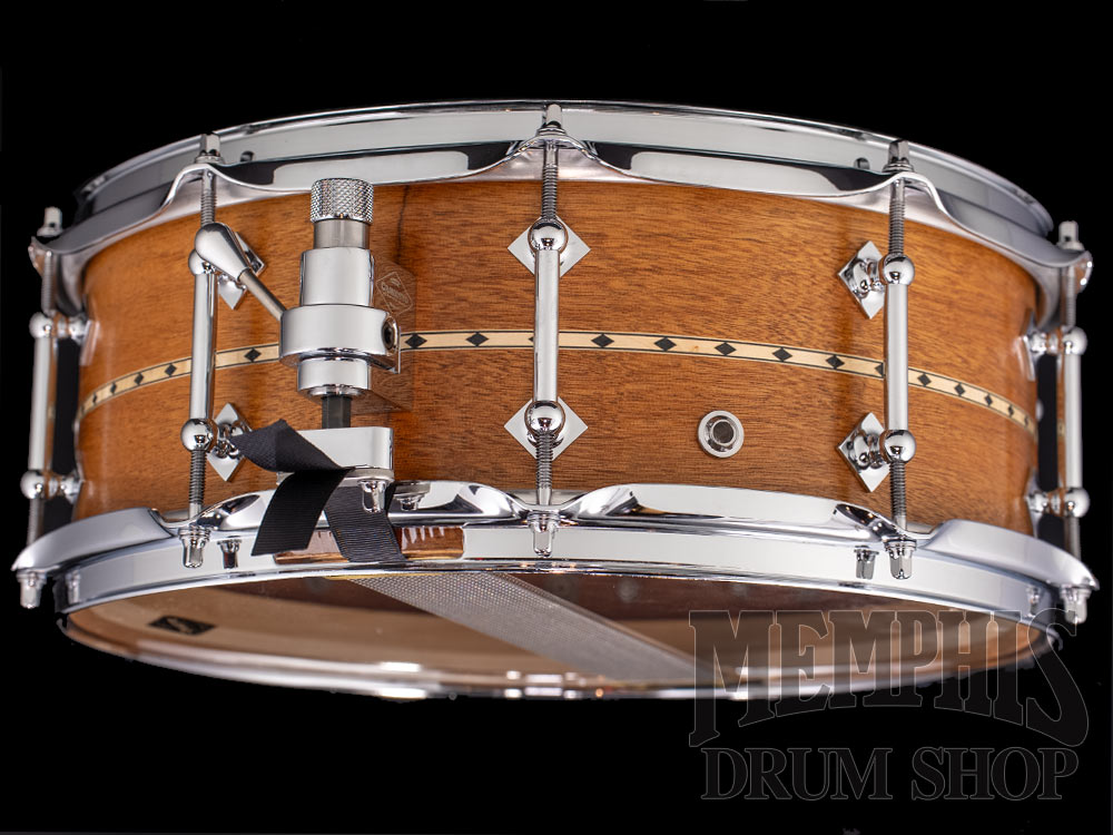 Craviotto 14x5.5 Custom Shop Mahogany Snare Drum with Maple Inlay