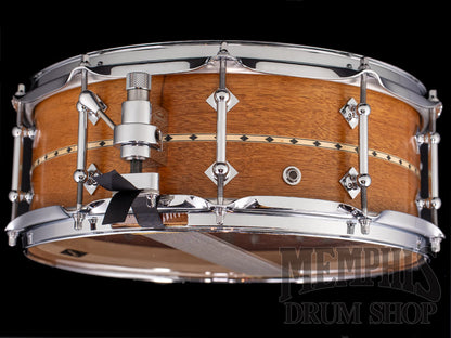 Craviotto 14x5.5 Custom Shop Mahogany Snare Drum with Maple Inlay