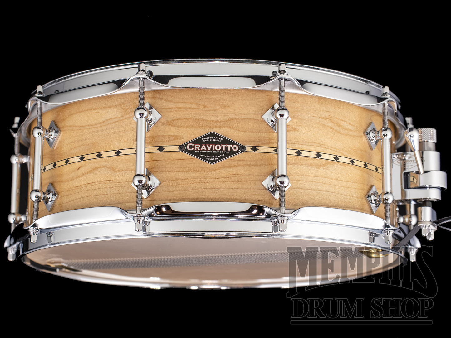 Craviotto 14x5.5 Custom Shop Maple Snare Drum with Maple Inlay