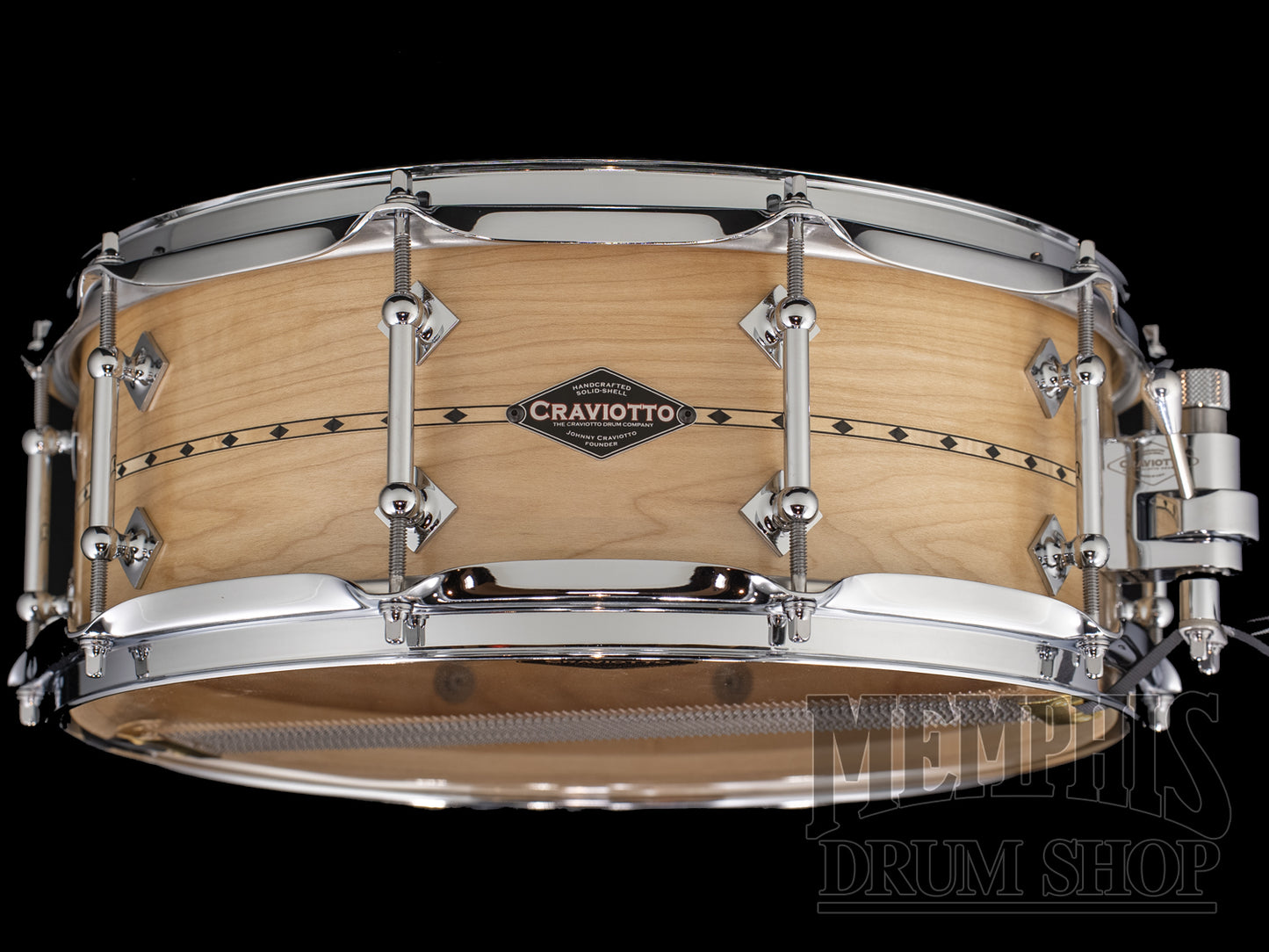 Craviotto 14x5.5 Custom Shop Maple Snare Drum with Maple Inlay