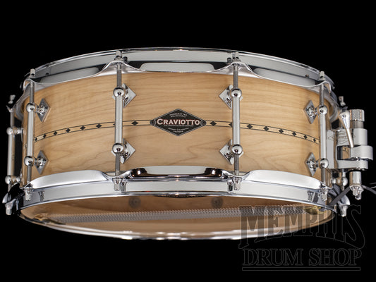 Craviotto 14x5.5 Custom Shop Maple Snare Drum with Maple Inlay