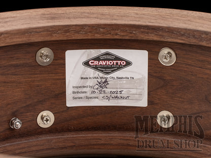 Craviotto 14x5.5 Custom Shop Walnut Snare Drum