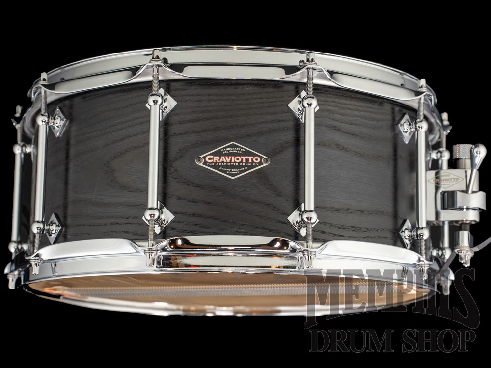 Craviotto 14x6.5 Custom Shop Ash Snare Drum - Black Stain