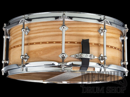 Craviotto 14x6.5 Custom Shop Ash Snare Drum with Cherry Inlay