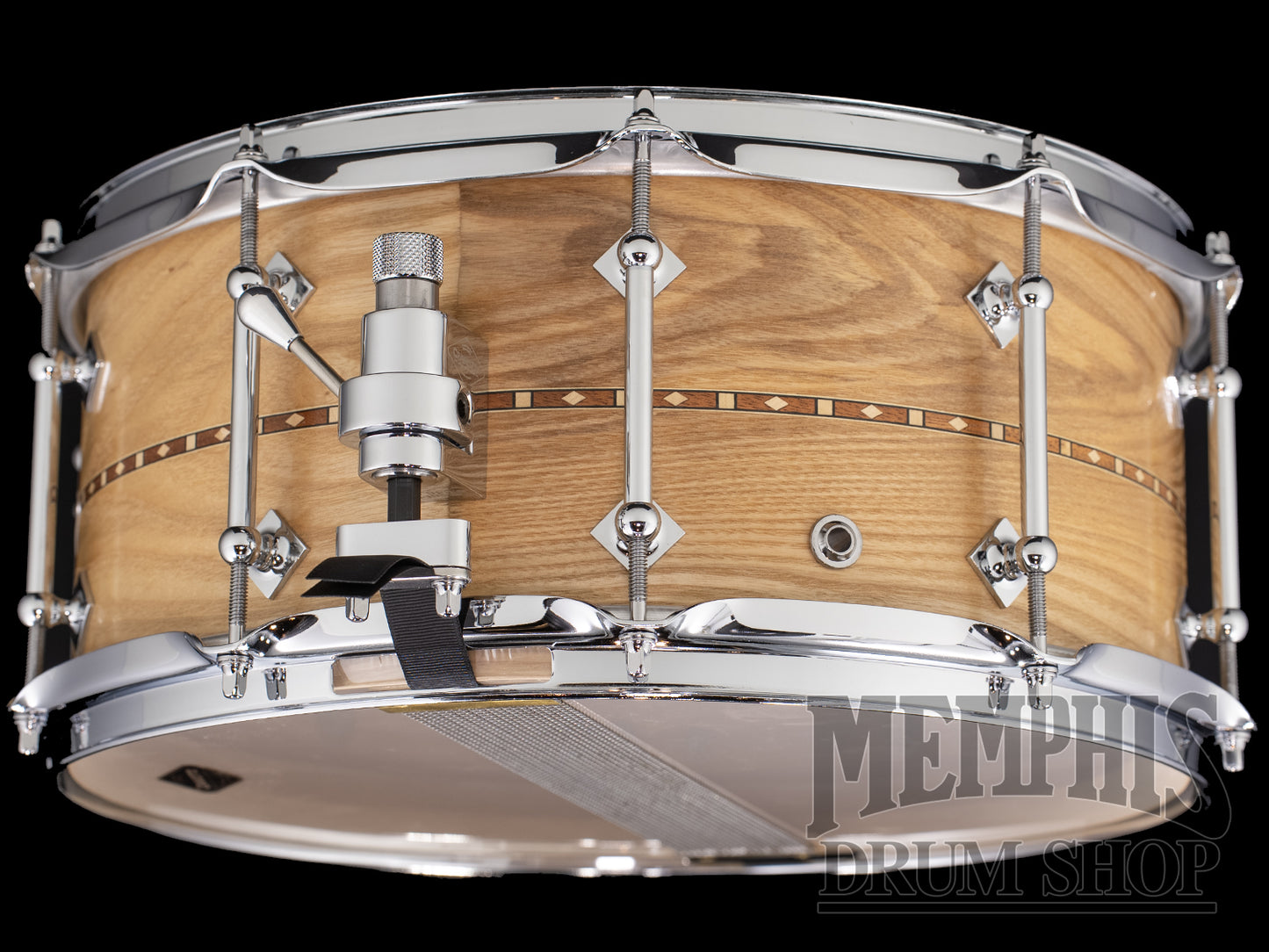 Craviotto 14x6.5 Custom Shop Ash Snare Drum with Walnut Inlay