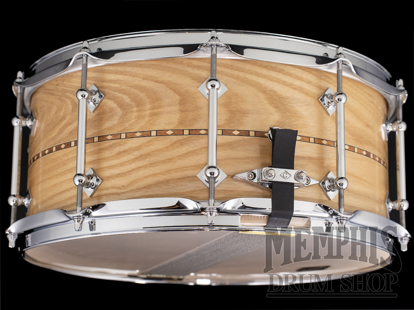 Craviotto 14x6.5 Custom Shop Ash Snare Drum with Walnut Inlay