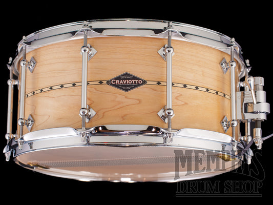 Craviotto 14x6.5 Custom Shop Maple Snare Drum - Maple Inlay