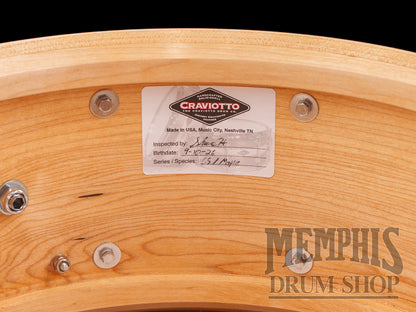 Craviotto 14x6.5 Custom Shop Maple Snare Drum - Maple Inlay