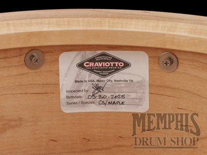 Craviotto 14x6.5 Custom Shop Maple Snare Drum