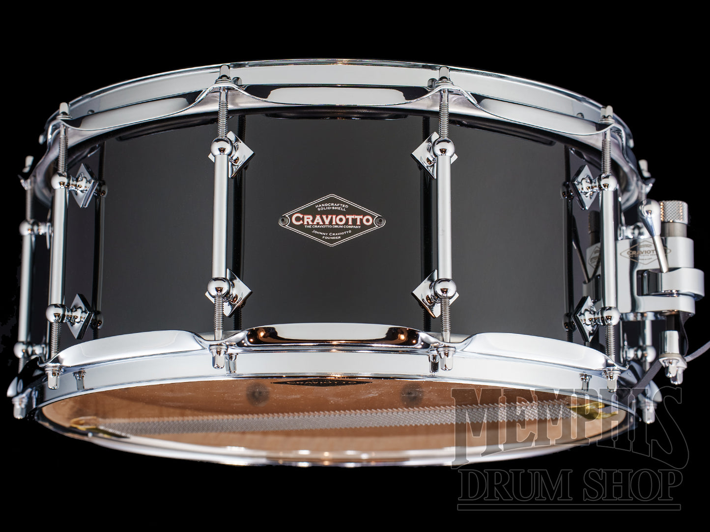 Craviotto 14x6.5 Custom Shop Maple Snare Drum - Piano Black Lacquer