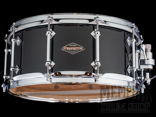 Craviotto 14x6.5 Custom Shop Maple Snare Drum - Piano Black Lacquer