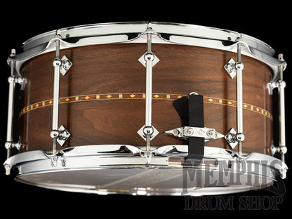 Craviotto 14x6.5 Custom Shop Walnut Snare Drum with Walnut Inlay