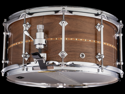 Craviotto 14x7 Custom Shop Walnut Snare Drum with Walnut Inlay
