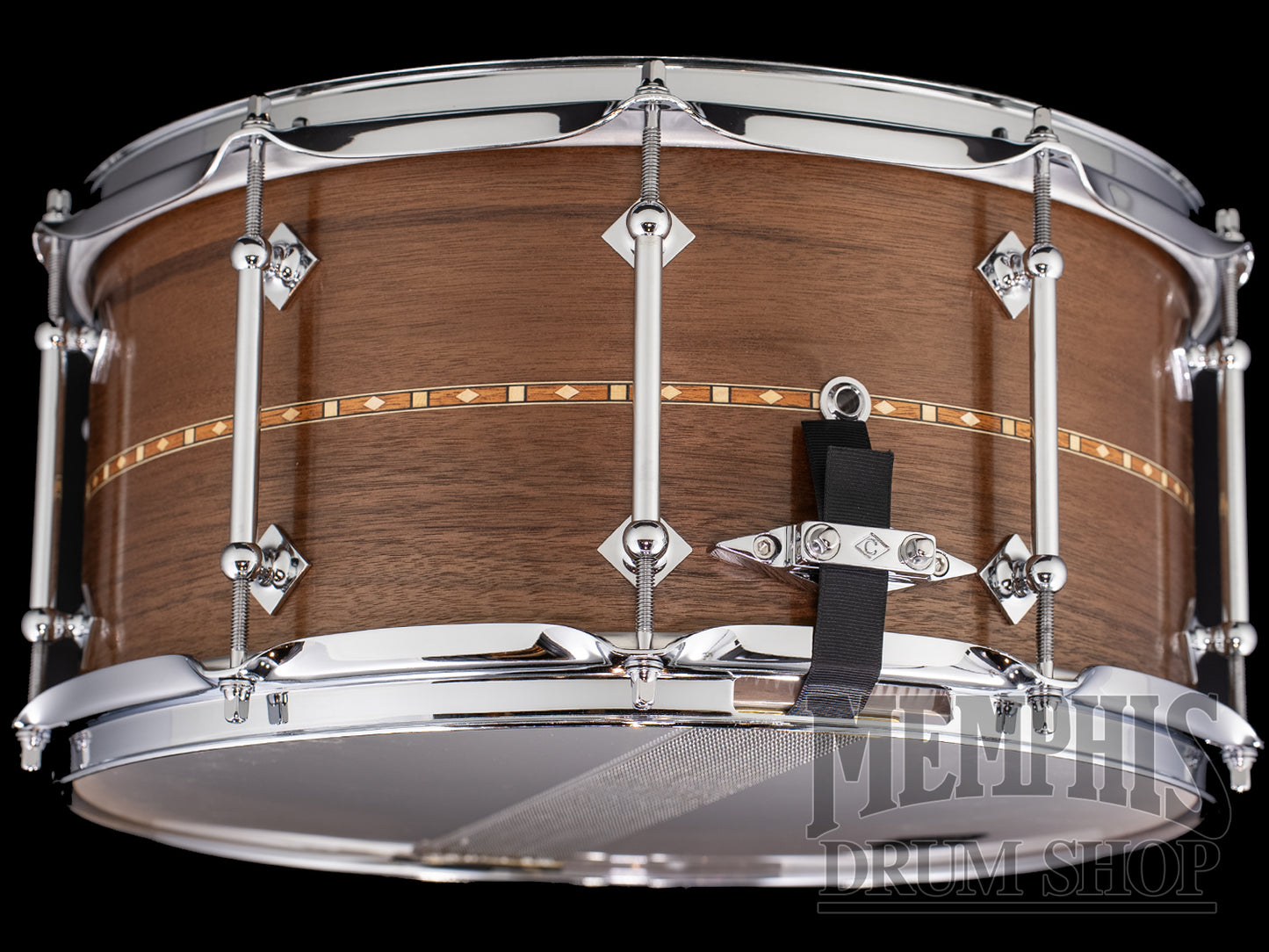 Craviotto 14x6.5 Custom Shop Walnut Snare Drum with Walnut Inlay