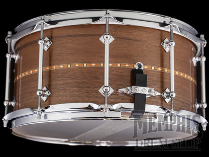 Craviotto 14x6.5 Custom Shop Walnut Snare Drum with Walnut Inlay