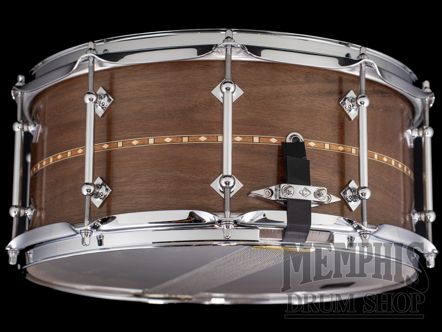Craviotto 14x6.5 Custom Shop Walnut Snare Drum with Walnut Inlay