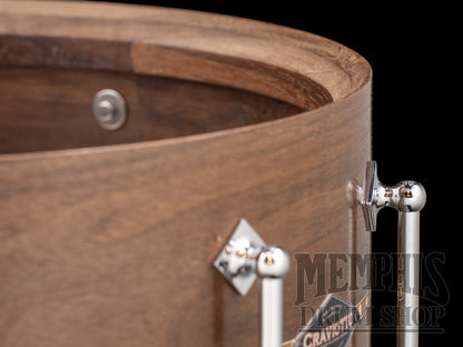 Craviotto 14x6.5 Custom Shop Walnut Snare Drum with Walnut Inlay