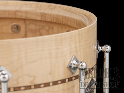 Craviotto 14x7 Custom Shop Curly Maple Snare Drum with Dual Walnut Inlay