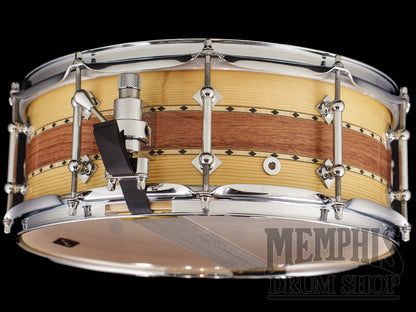 Craviotto 14x5.5 Heirloom Series Spruce/Padauk Snare Drum with Dual Maple Inlay