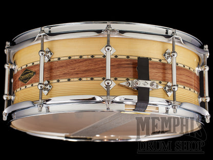 Craviotto 14x5.5 Heirloom Series Spruce/Padauk Snare Drum with Dual Maple Inlay