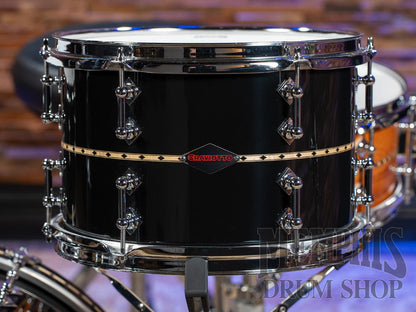 Craviotto Custom Shop Maple Drum Set with Maple Inlay 20/12/14 - Black Lacquer