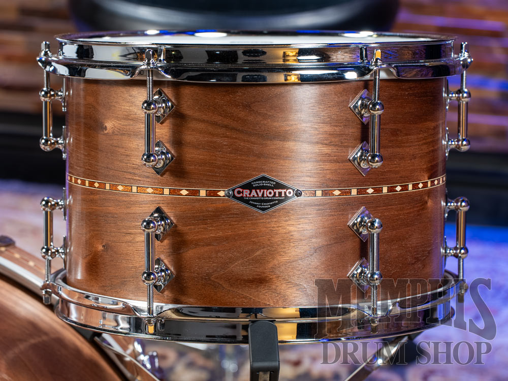 Craviotto Custom Shop Dark Walnut Drum Set with Walnut Inlay 22/12/16