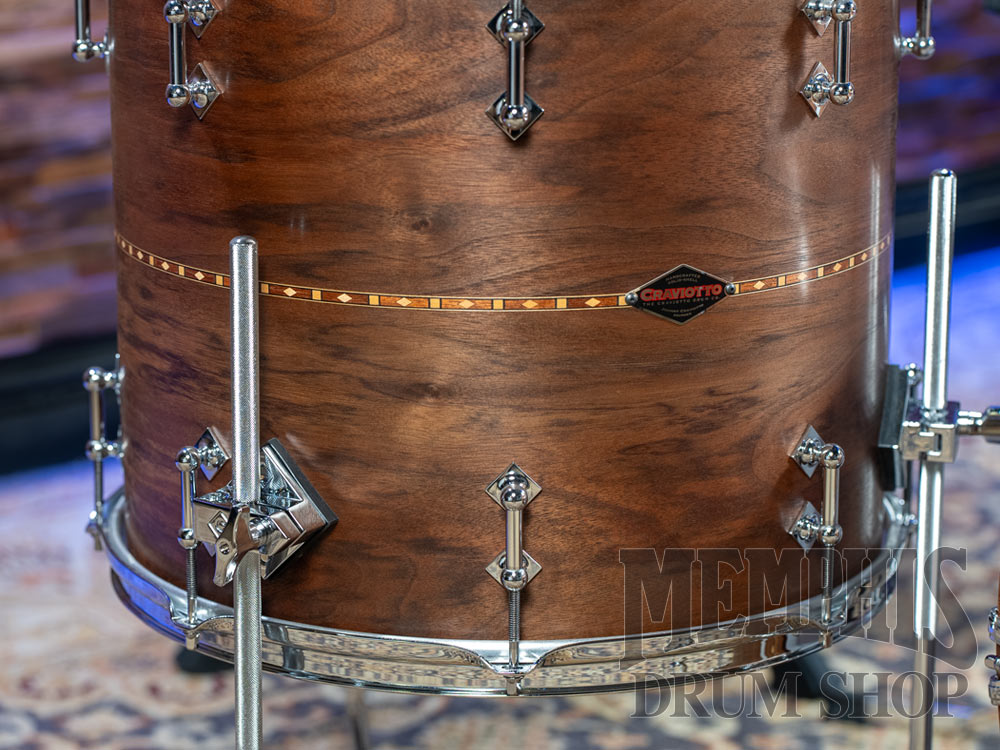 Craviotto Custom Shop Dark Walnut Drum Set with Walnut Inlay 22/12/16