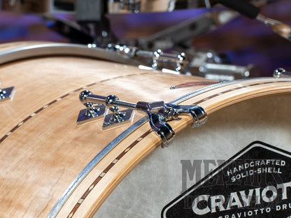 Craviotto Private Reserve Curly Maple Drum Set with Walnut Inlay 20/12/14/14