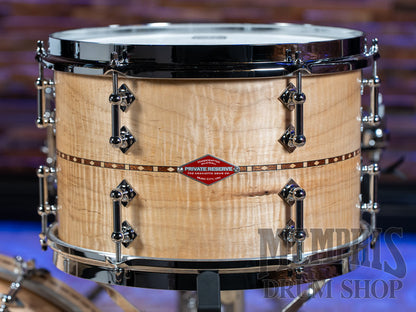 Craviotto Private Reserve Curly Maple Drum Set with Walnut Inlay 20/12/14/14