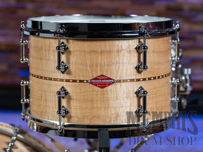 Craviotto Private Reserve Curly Maple Drum Set with Walnut Inlay 20/12/14/14