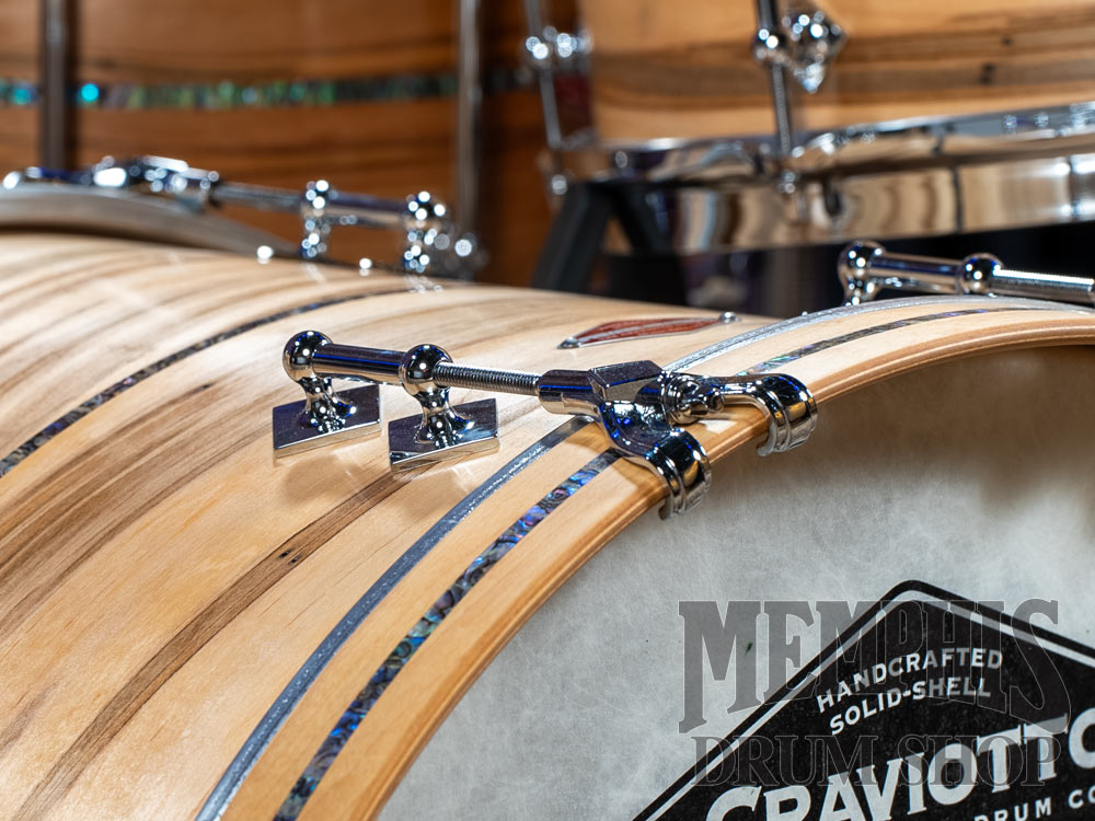 Craviotto Private Reserve Ambrosia Maple Drum Set with Abalone Inlay 22/13/16/14
