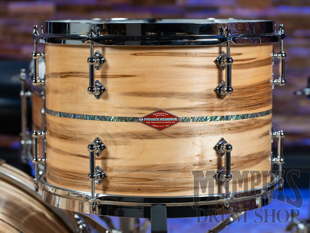 Craviotto Private Reserve Ambrosia Maple Drum Set with Abalone Inlay 22/13/16/14