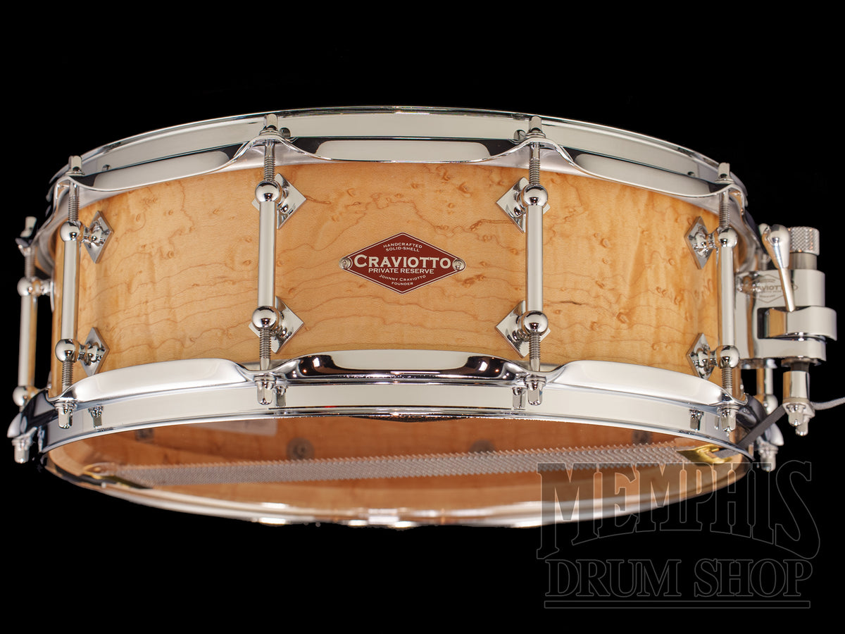 Craviotto 14x5 President's Collection Curly Maple Snare Drum
