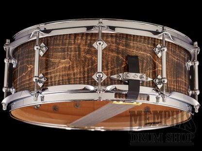 Craviotto 14x5.5 President's Collection Figured Curly Maple Snare Drum - Medium Ebonized Finish