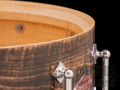 Craviotto 14x5.5 President's Collection Figured Curly Maple Snare Drum - Medium Ebonized Finish