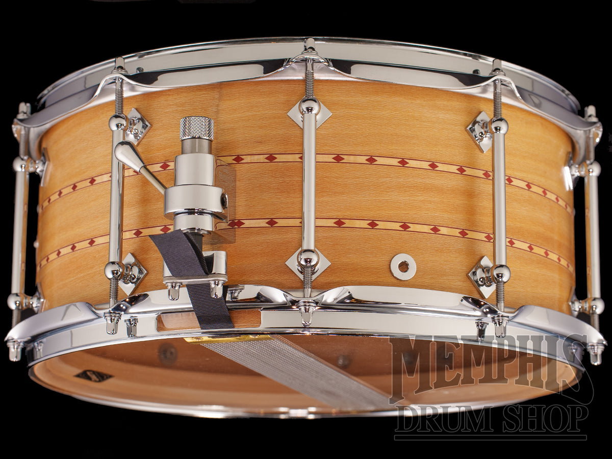 Craviotto 14x6.5 President's Collection Sycamore Snare Drum with Dual Red Inlay
