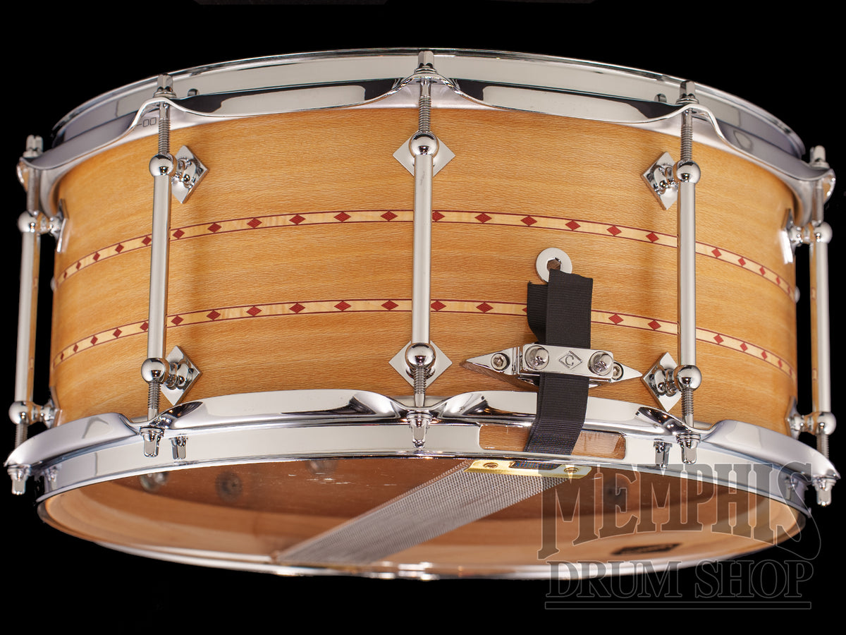 Craviotto 14x6.5 President's Collection Sycamore Snare Drum with Dual Red Inlay