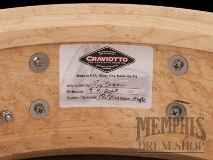 Craviotto 14x5 Private Reserve Birdseye Maple Snare Drum