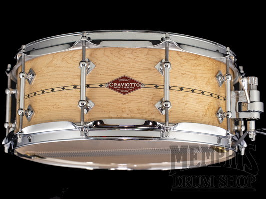 Craviotto 14x5.5 Private Reserve Birdseye Maple Snare Drum with Maple Inlay
