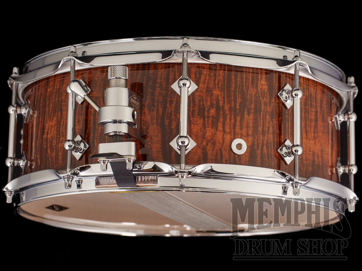 Craviotto 14x5.5 Private Reserve Curly Maple Snare Drum - Mocha Gloss