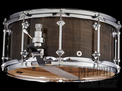 Craviotto 14x6.5 Private Reserve Curly Maple Snare Drum - Dark Ebonized