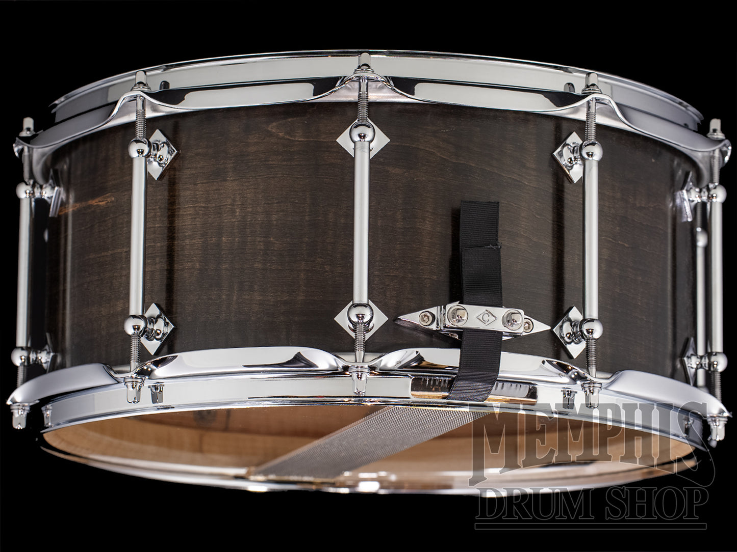 Craviotto 14x6.5 Private Reserve Curly Maple Snare Drum - Dark Ebonized